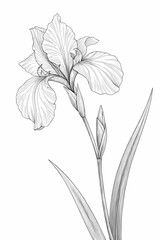 Vector coloring book for adults. Summer wild meadow flowers. Vector isolated elements