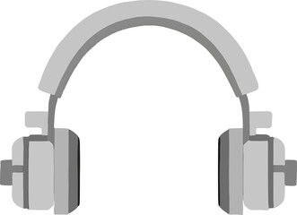 Black and white large headphones