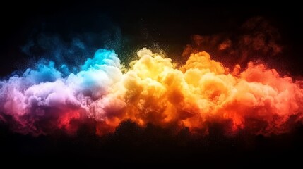 Spectacular Rainbow Smoke Art: Abstract Colorful Visual
