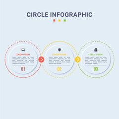 Fototapeta premium Neumorphism circle Infographic