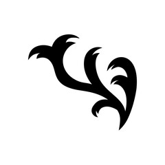 Vintage Flourish Ornament. Floral Ornament template for logo crest. Heraldry crest templates. Vector illustration
