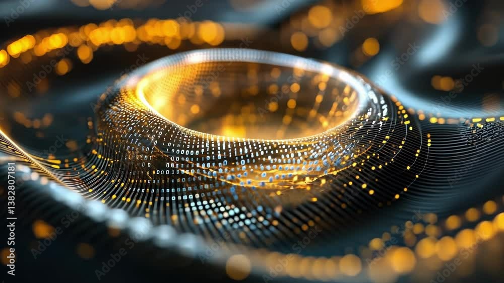 Poster complex mesh structures featuring glowing nodes and intricate connections symbolize the flow of data