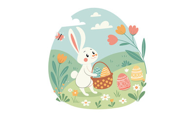 Fototapeta premium easter egg with a bunny