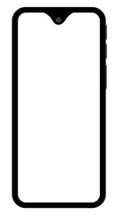 Smartphone frameless mockup. Studio shot of green screen smartphone with blank screen for Infographic Global Business web site design app, Content for technology, Clipping Path