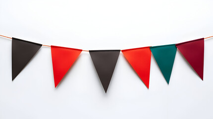 Obraz premium Royalty of colorful paper flag on isolated Background, Generative Ai