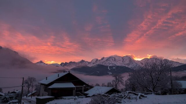 Timelapse - Mont Blanc depuis Sallanches 3