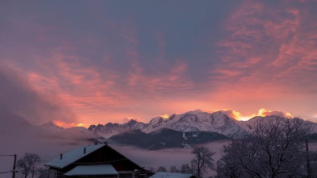Timelapse - Mont Blanc depuis Sallanches 2