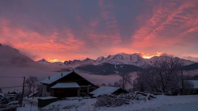 Timelapse - Mont Blanc depuis Sallanches 1