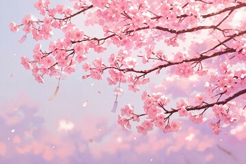昭和のガラス瓶と桜