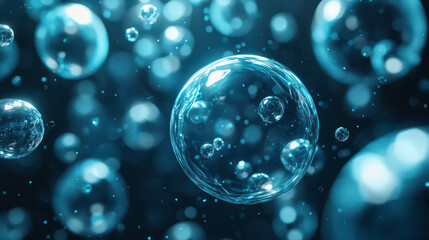 beautiful bubbles in water