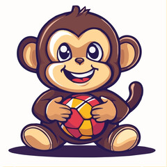 Vector illustration art of Monkey mascot charactors Collection