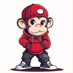 Vector illustration art of Monkey mascot charactors Collection
