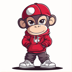 Vector illustration art of Monkey mascot charactors Collection