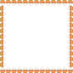 Obraz premium Mushrooms in the basket frame. Hello autumn, thanksgiving decoration. Frame with empty space