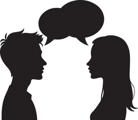 Silhouettes of People in Various Poses