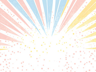 A vibrant pastel burst with soft colors radiating from the center, perfect for creative designs and joyful themes.