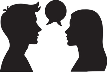 Silhouettes of People in Various Poses vector 