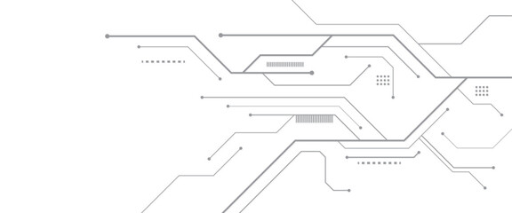 Vector seamless pattern with electronic circuit board