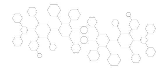 Vector modern hexagonal elements geometric abstract background	