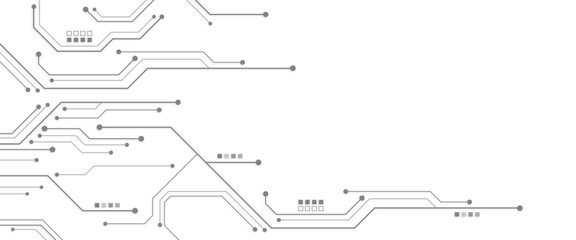 Vector abstract futuristic white technology dots and lines background.