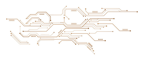 Vector technology lines circuit and dots on concept network connection.