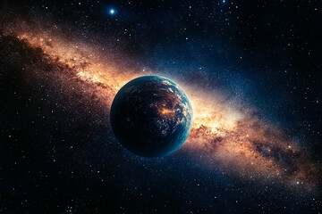 Fototapeta premium Planet in Deep Space