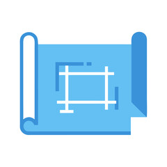 Fototapeta premium Architectural Blueprint Icon Design
