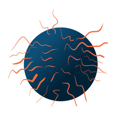 Neisseria gonorrhoeae Microbiology. Vector illustration in flat style.