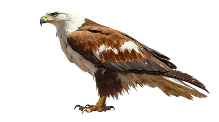 Obraz premium Majestic Eagle Profile: A striking eagle, with a profile that showcases its powerful beak, sharp talons, and keen gaze. The image encapsulates the essence of a majestic predator.