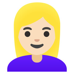 Woman: Light Skin Tone, Blond Hair
