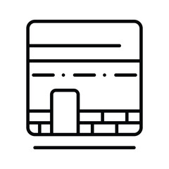 Fototapeta premium Here is a premium outline icon of holy khana kaaba