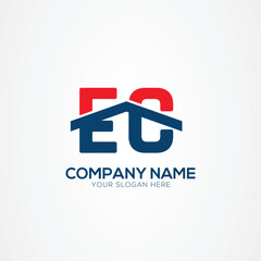 EC or CE Creative Modern Letters Logo Design Element