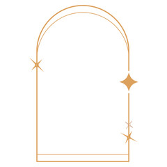Obraz premium Line art aesthetic arch frame