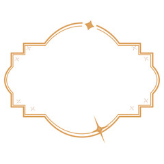 Line art aesthetic arch frame