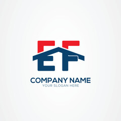 EF or FE Creative Modern Letters Logo Design Element