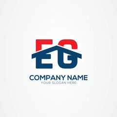 Obraz premium EG or GE Creative Modern Letters Logo Design Element