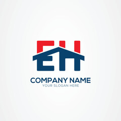 EH or HE Creative Modern Letters Logo Design Element