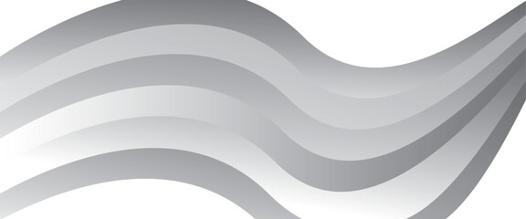 Vector style abstract white and light gray wave modern in graphic art