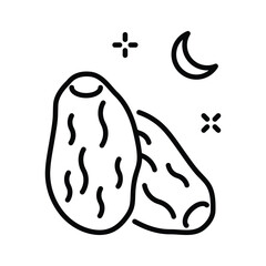 Grab this handy line icon depicting sweet dates