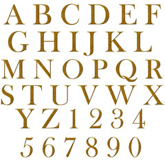 Gold Glitter Clipart Letters And Number, Fun Alphabet Set Clip Art