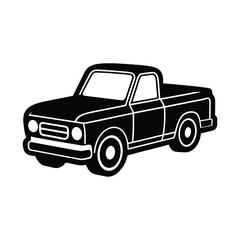  A set of black car icons and silhouettes vector illustration depicts various automobile transportation vehicles like sedan, truck, and van