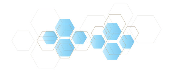 Vector futuristic hexagonal digital hexagon geometric abstract background.	