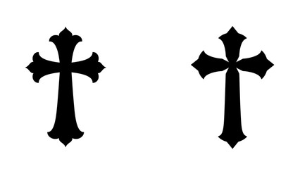 Two Types of Gothic Cross Icons