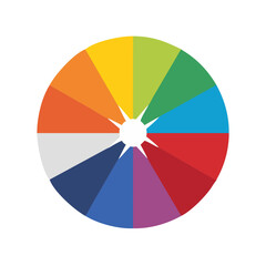 Obraz premium Artistic Color Wheel Illustration Icon