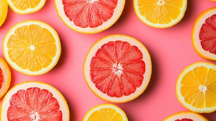 Obraz premium Fresh Citrus Fruits for Health Boost, Immune Support, and Zesty Flavor Enhancements