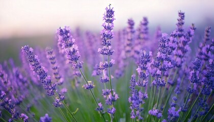 Obraz premium 美しいラベンダーの花畑 フォトジェニックな風景