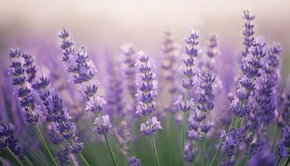 Naklejka premium 美しいラベンダーの花畑 フォトジェニックな風景