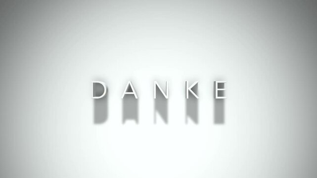 Danke Animation on Light Background