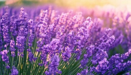 Obraz premium 美しいラベンダーの花畑 フォトジェニックな風景