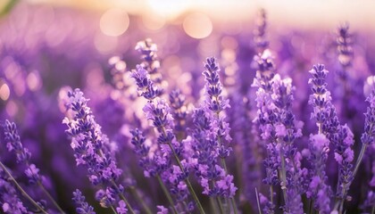 Fototapeta premium 美しいラベンダーの花畑 フォトジェニックな風景
